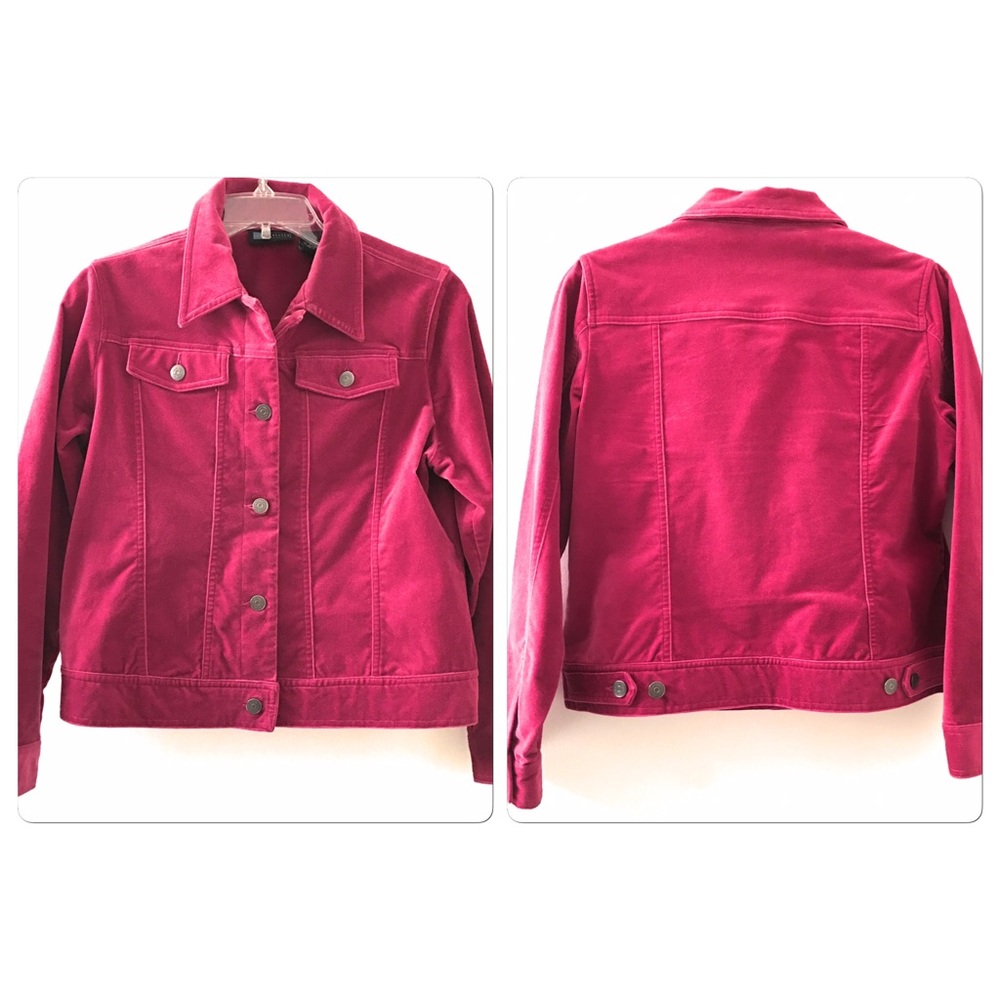 Relativity Jacket Button Down Pink Sz Petite Med